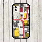 受注生産 iPhoneケース 黄色街区の都市地図コラージュ｜都市地図 UMAP062C