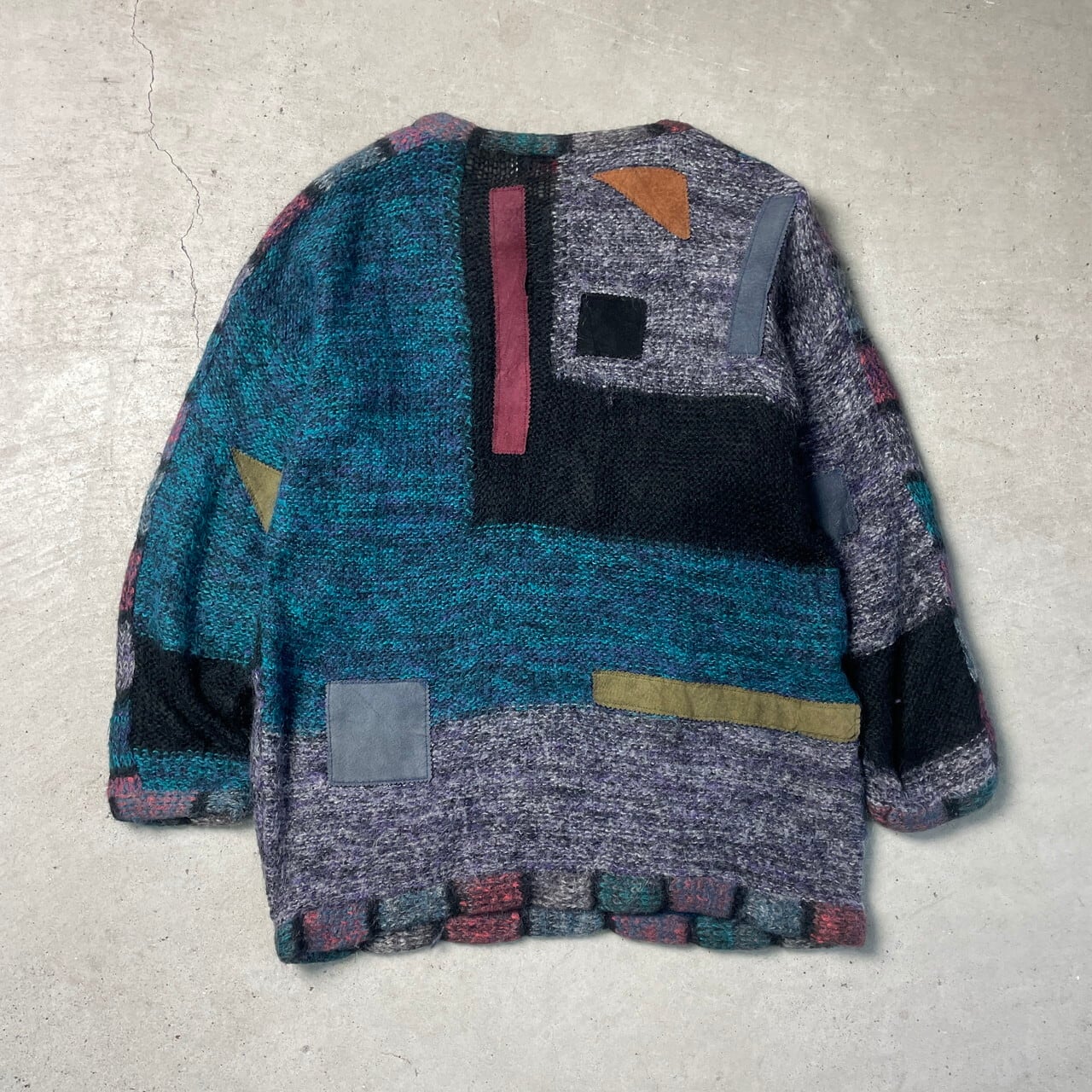 90年代 イタリア製 La squadra モヘア混 ウール×アルパカ×アクリル 