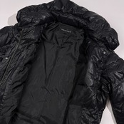 VALENZA バレンザ 近年モデル ラインストーン ワッペン ダウン コート サイズ 42 /ブラック/レディース