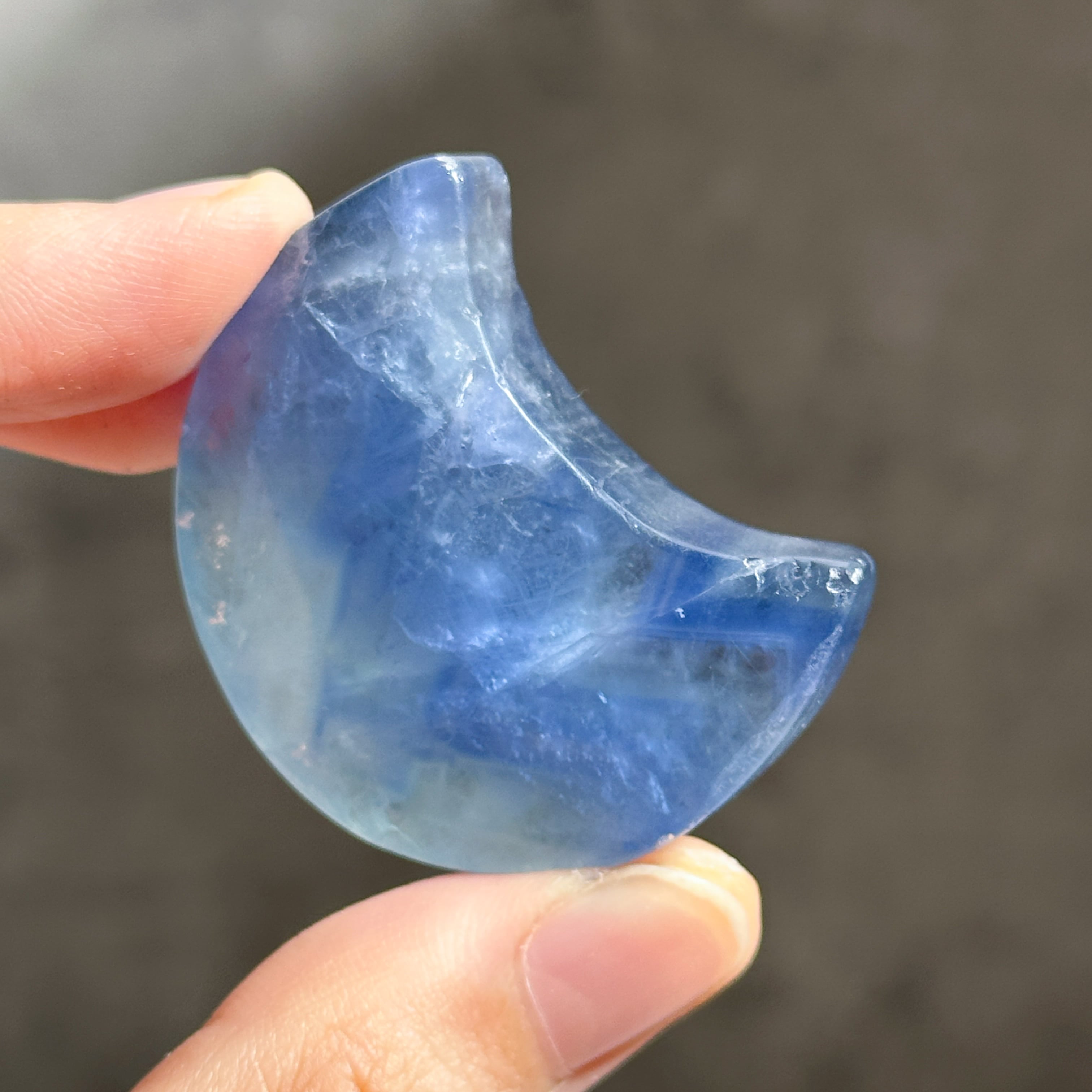 ブルーフローライト 三日月25◇ Fluorite ◇天然石・鉱物