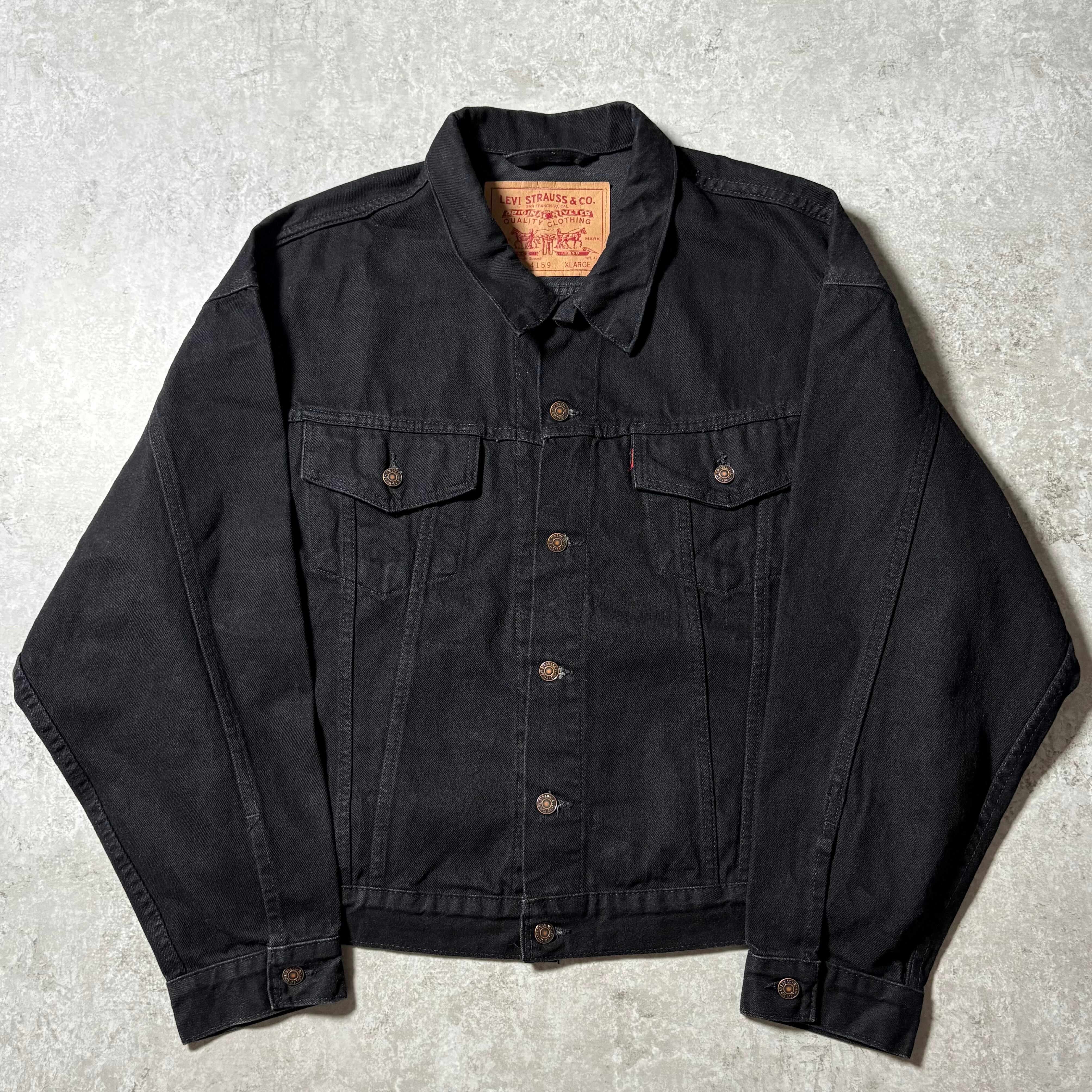 1990s LEVI'S 70598 Black Denim Jacket "Made in USA"