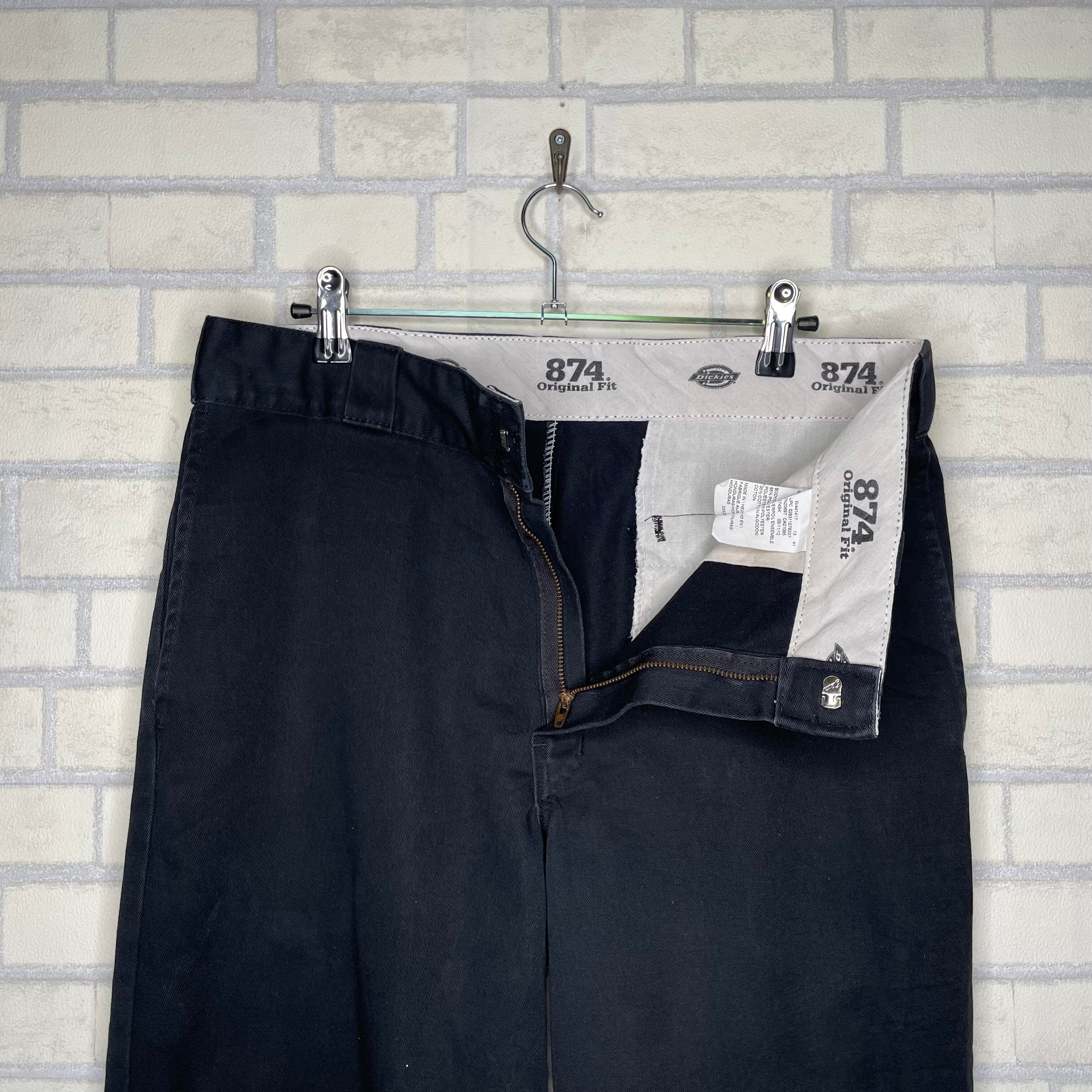 Dickies 874 コットンパンツ W33×L32 ワークパンツ ブラック 状態良好 