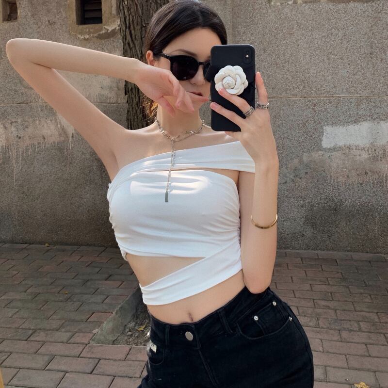 サマー薄手トップス ストラップレス 夏物 ドラファッションホール9994094049