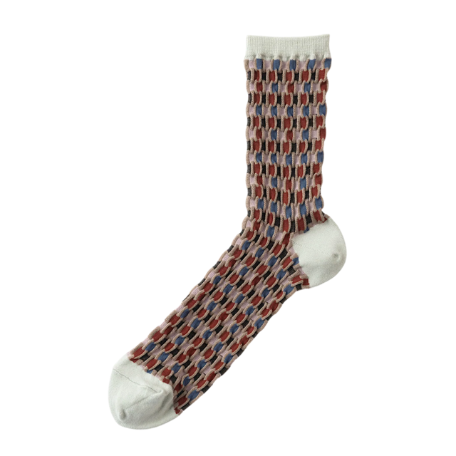 TRICOTÉ /【23-26cm】bampy checked socks TR61SO046