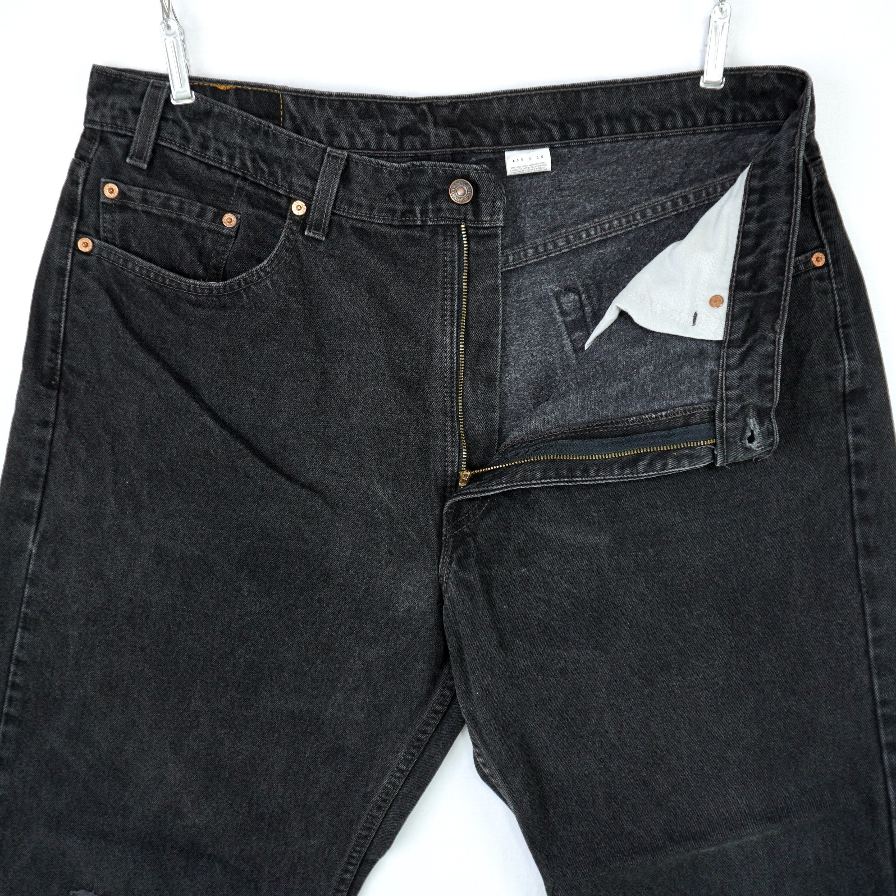 Levi's 565 BLACK DENIM PANTS MADE IN USA 1998s W40 L30 | Loki