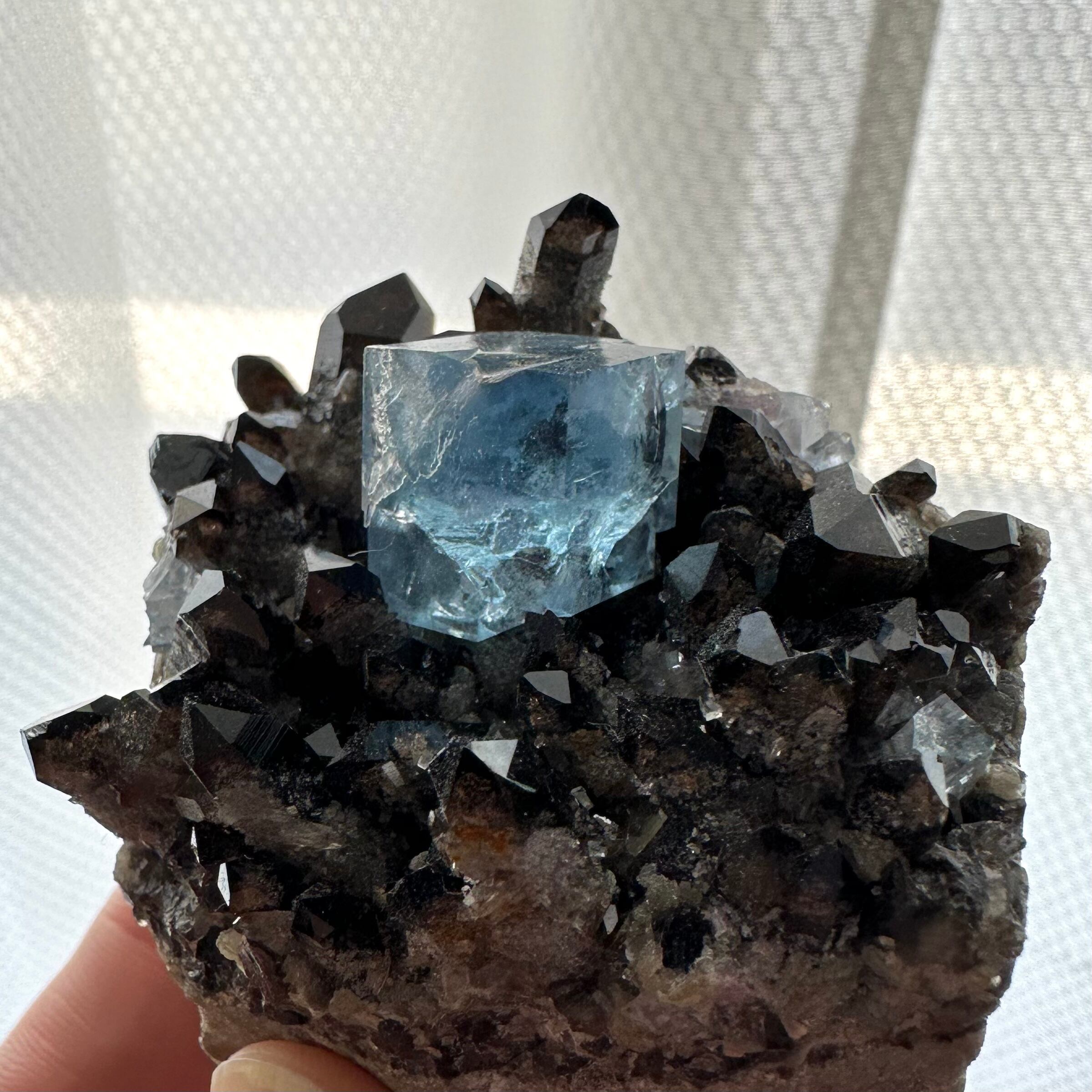 フローライト / スモーキークォーツ【Fluorite on Smoky Quartz