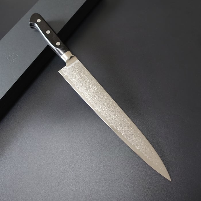 梵天雲龍 包丁 筋引 240mm 越前打刃物 63層ダマスカス VG10 BU-110