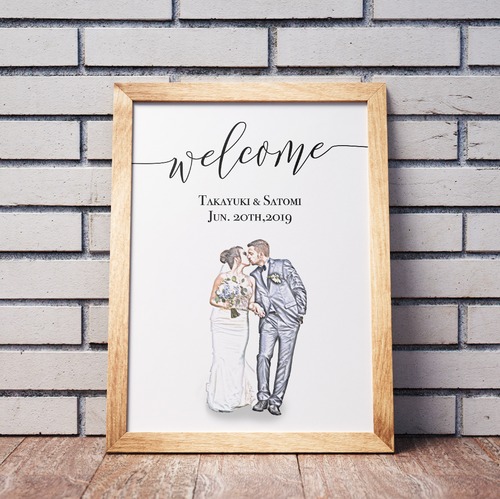 スケッチ風ウェルカムボードD