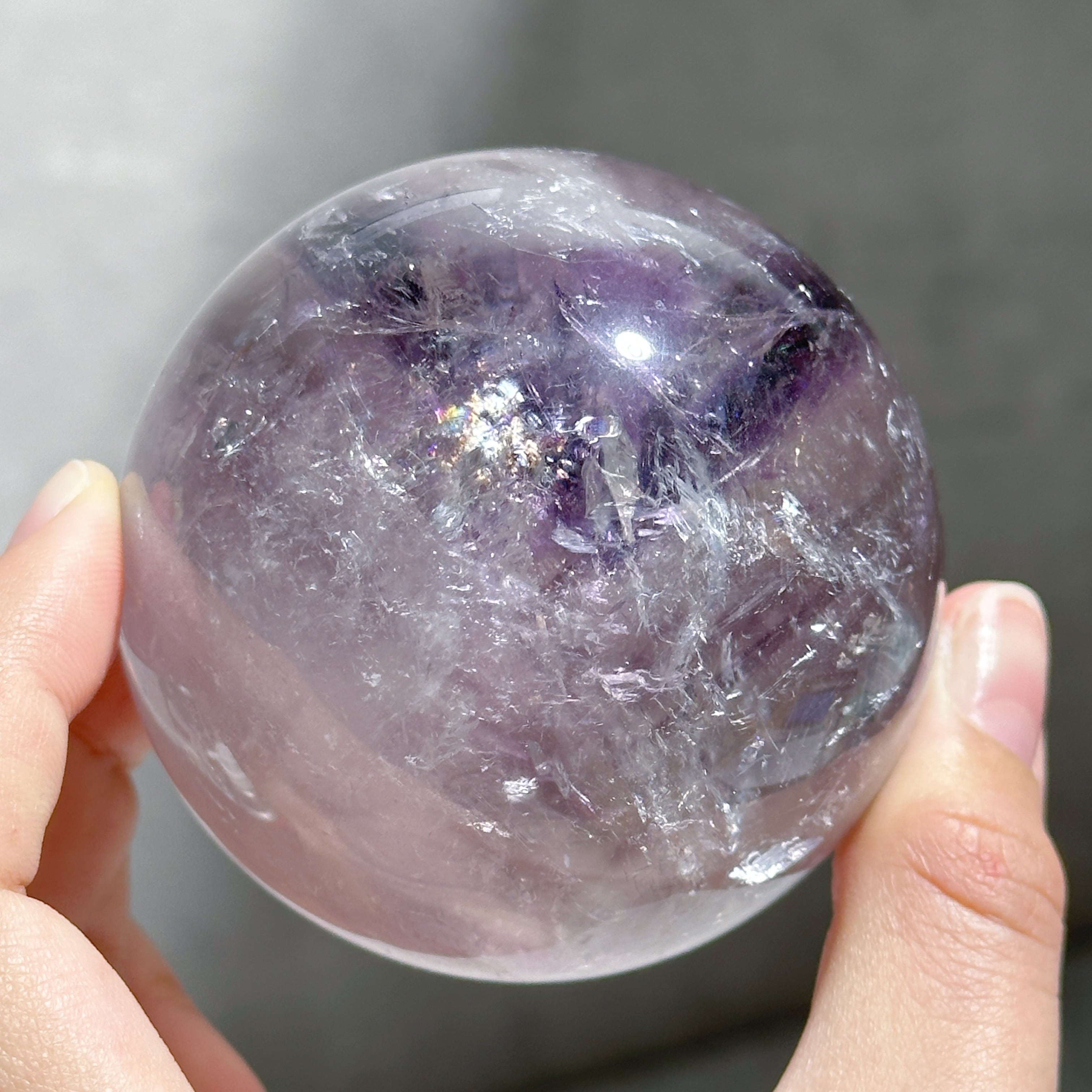 アメシスト　スフィア　高品質　3.7㎝　虹　ファントム　amethyst 虹◎ファントムアメジスト スフィア11◇ Phantom Amethyst ◇天然石
