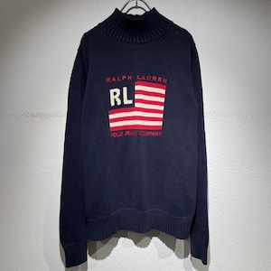 POLO used cotton hight-neck knit