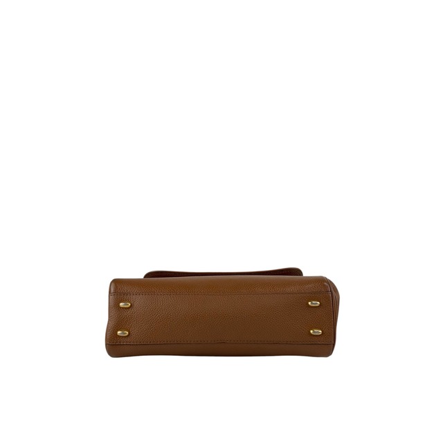 CELINE セリーヌ ショルダーバッグ ブラウン マンテル レザー 2WAY ハンドバッグ vintage ヴィンテージ オールド p67n53