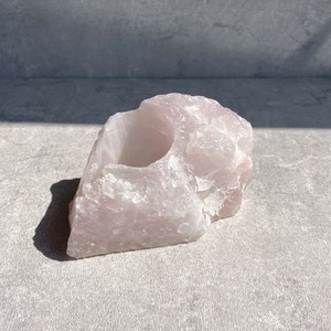 ローズクォーツキャンドルホルダー11◇Rose Quartz candle holder◇天然石・鉱物・パワーストーン