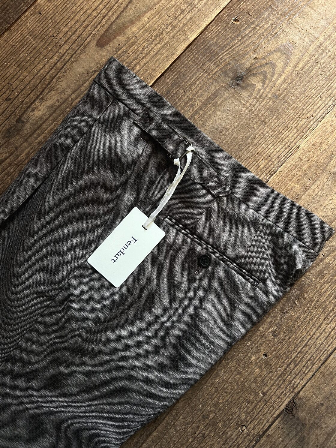 Fendart デニム カーキベージュ 38 1/2 Fendart 1 tuck trousers side 
