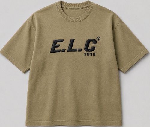 E.L.C 1915 LOGO TEE KHAKI