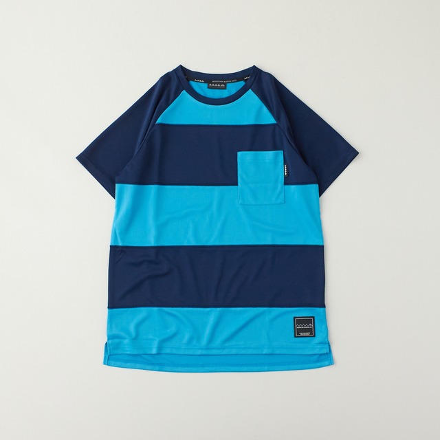 MMA マウンテンマーシャルアーツ MMA Border Patchwork Tee　Turquoise_Navy