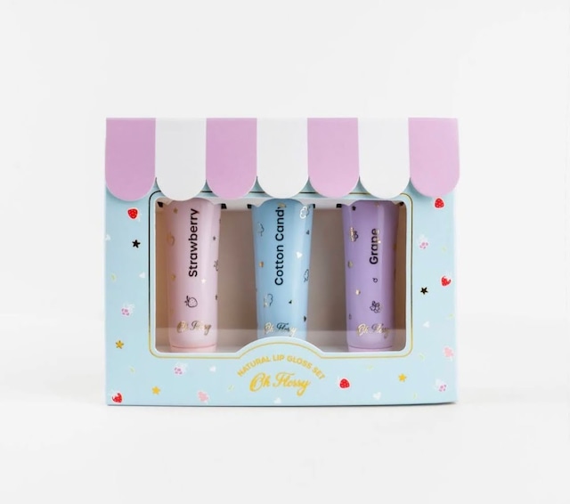 Oh Flossy Natural Lip Gloss Set リップグロス　天然素材　肌に優しい　子供用リップグロス　