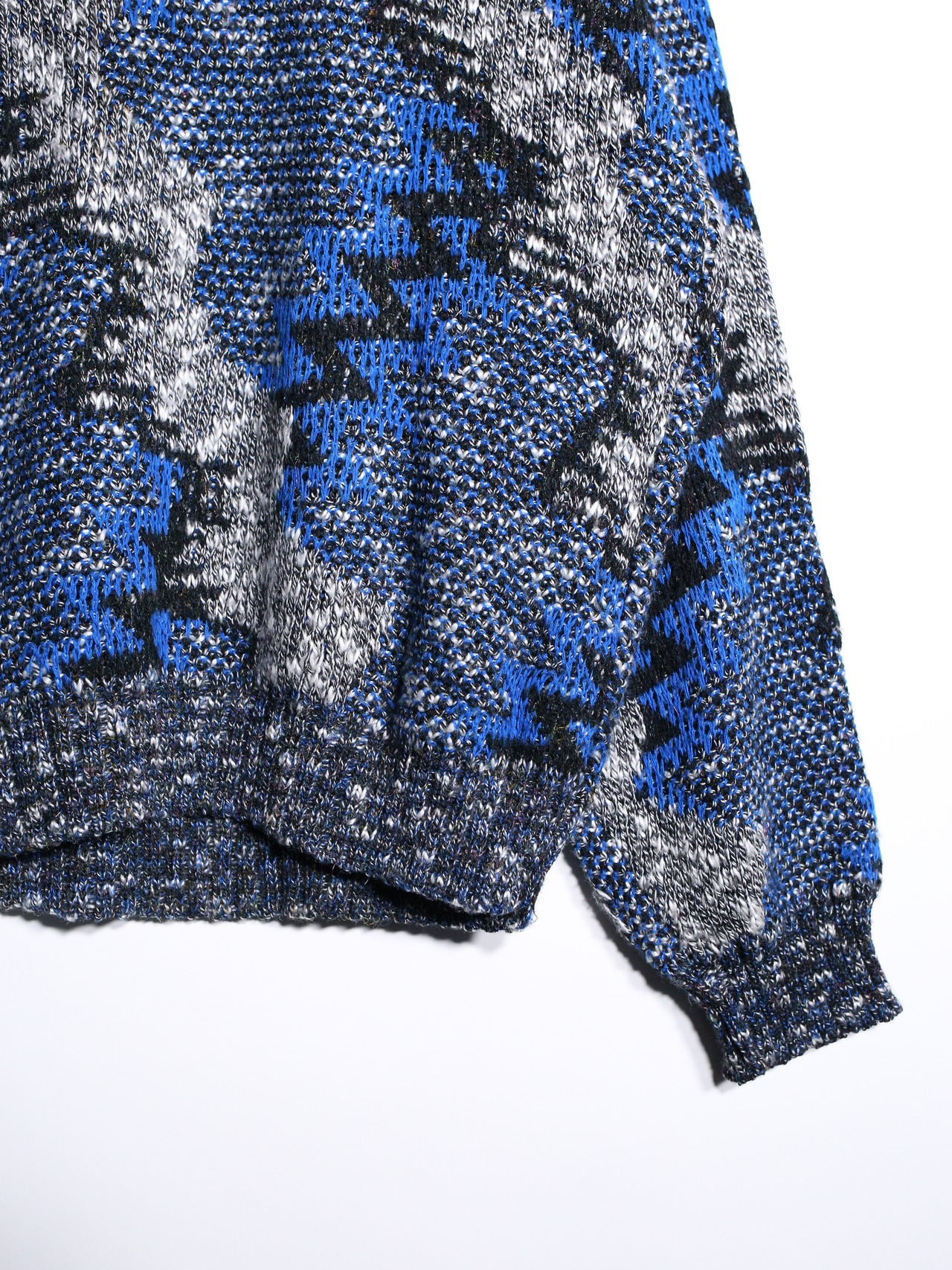 "ギザギザ" multi art pattern good coloring sweater - 11