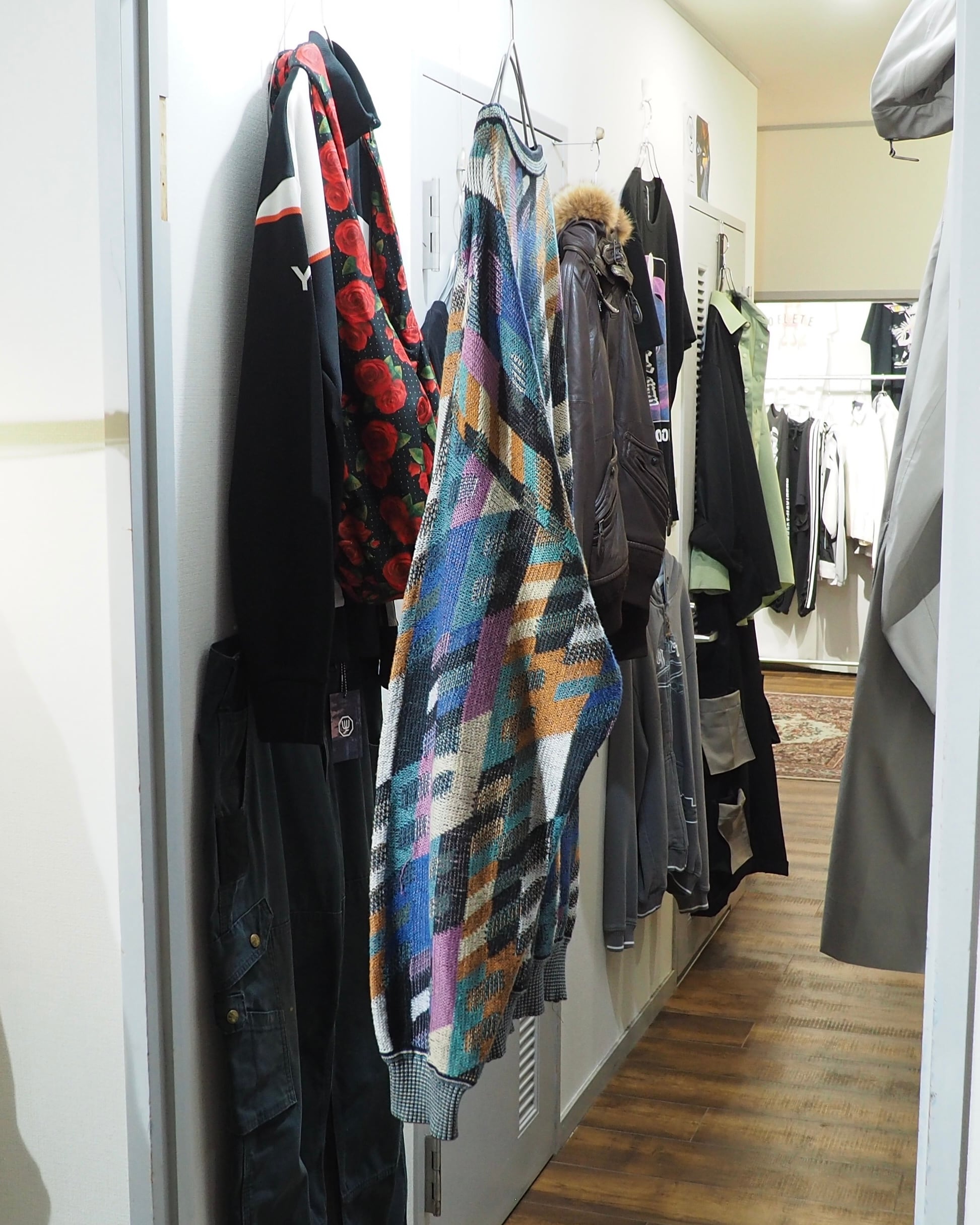 1990s " St.croix - Made in USA " Colorful pastel Block pattern vintage loose knit