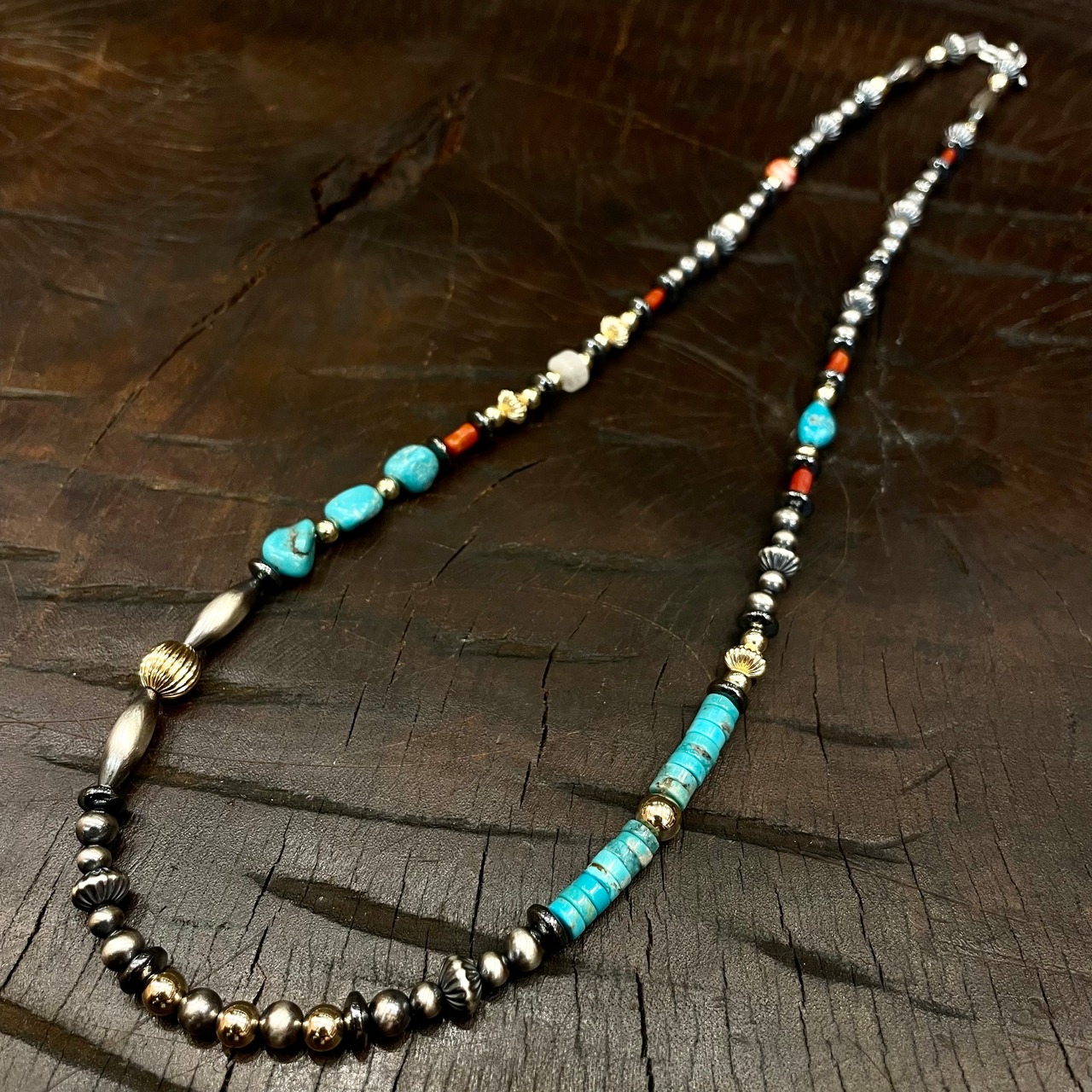 ブライト（Bright）ネックレス（Wave Turquoise）55cm - 1