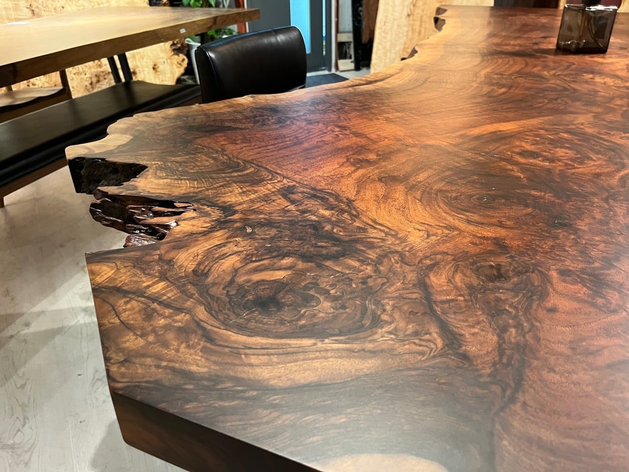 Premium】クラロウォールナット_3000×1450-950×50_青山店_テーブル天板