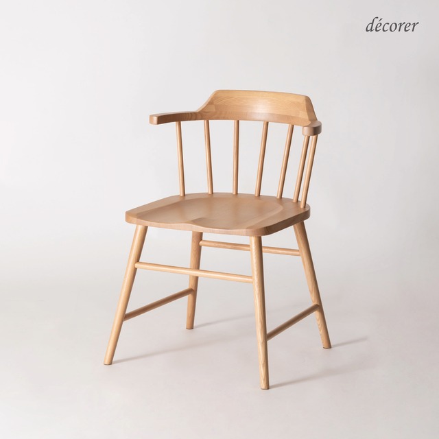 Ash windsor chair  No.18 / アッシュウィンザーチェア 【1脚入 : 3色】 北欧 スタイル 木製 無垢  おしゃれ 人気 オフィス 椅子 ダイニングチェア アーム 天然木 リビング デスク デスク オフィス チェア ナチュラル【送料込み】