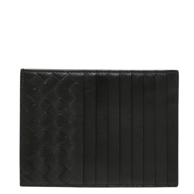 ボッテガヴェネタ イントレチャート カードケース 小銭入れ ブラック レザー レディース BOTTEGAVENETA 【中古】