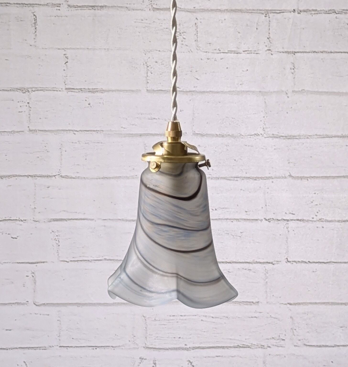 Vianne フランス ヴィンテージ ランプシェード [ルフレ]モアレ