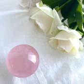 スターローズクォーツ*スフィア*250804-01*天然石*置き物*インテリアストーン