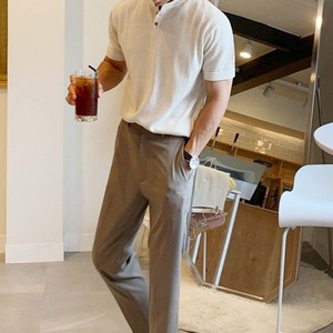 ヘンリーネックニットTシャツ　MT0080234