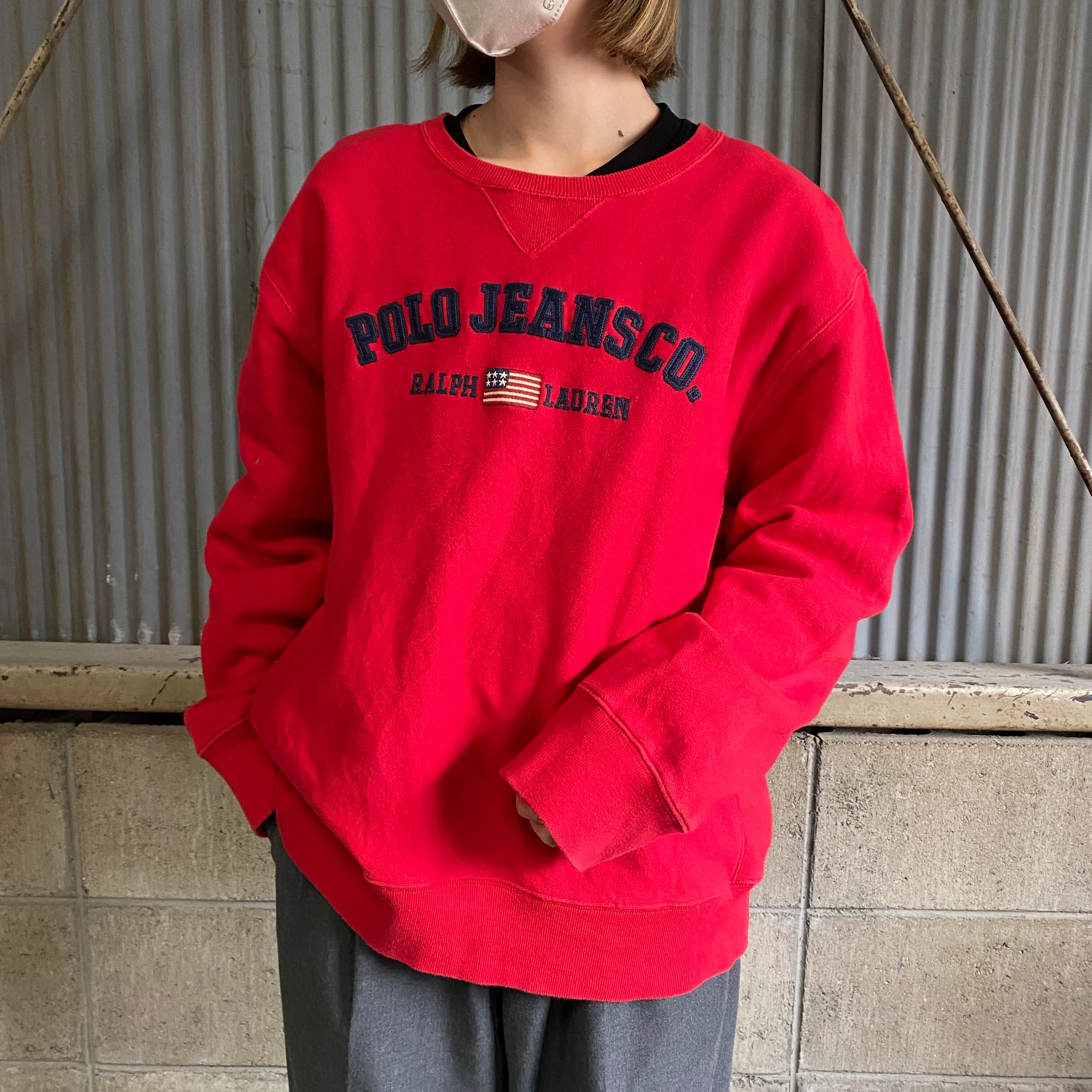 ポロジーンズ ラルフローレン ブランドロゴ 刺繍 スウェットシャツ 