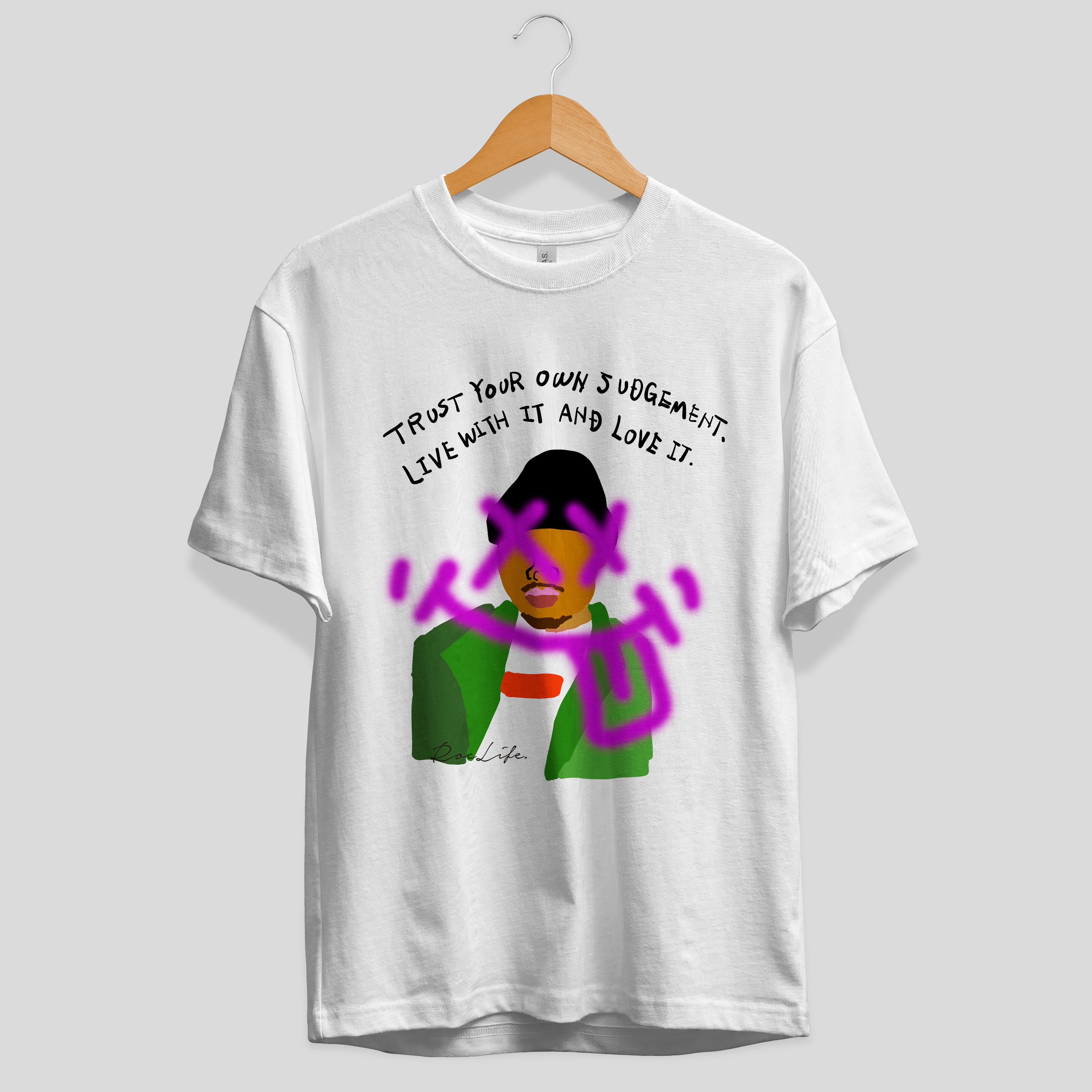 RocLife. T-Shirts Rapper Design (White) Nas Type | Roc Life WEB Store