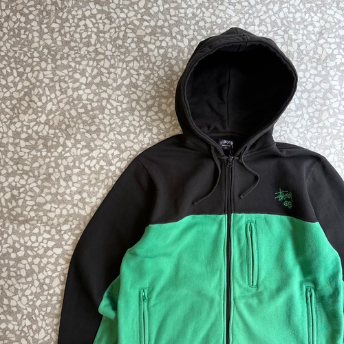 STUSSY / double zip hoodie size XL