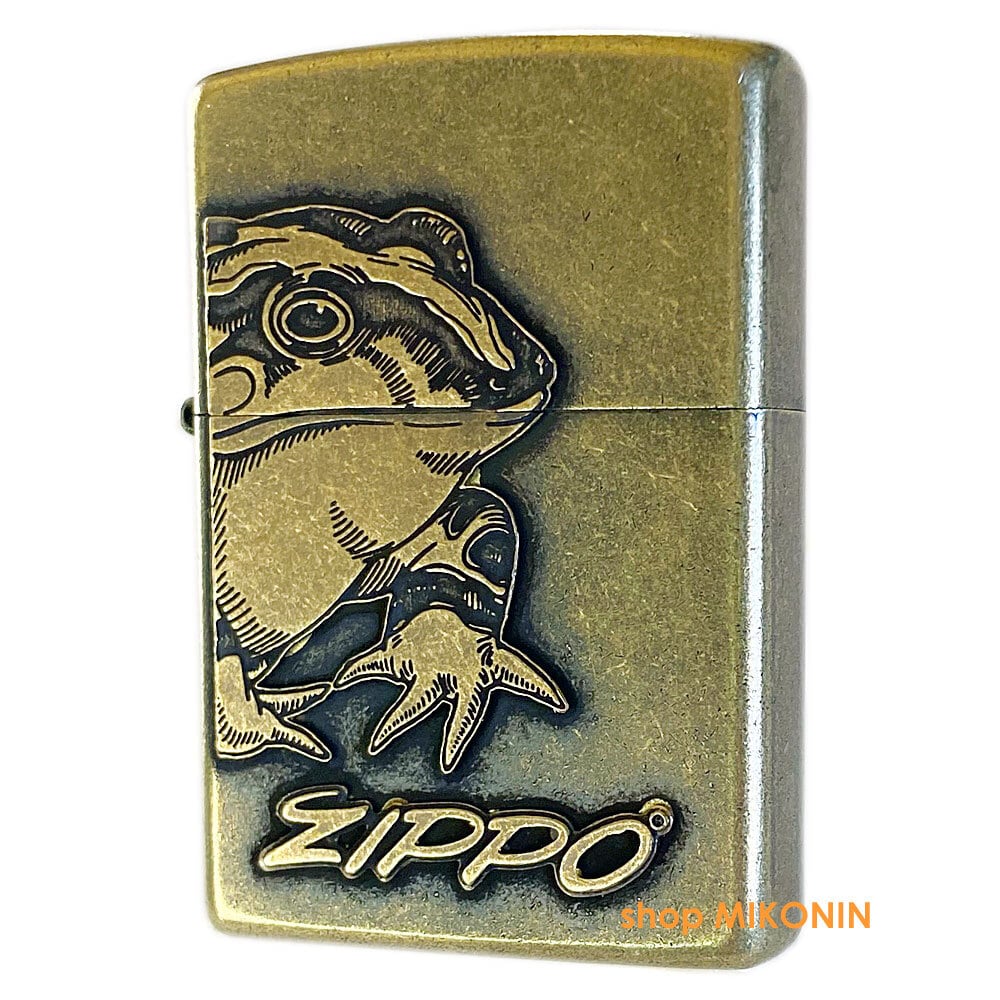 『レア廃盤品』SPエルフィルドデオ　Ｐｒｏ&ヘキサ　リップ幕　未開封商品 ZIPPO フロッグ クラシックメタル BS ブラス ユーズド仕上げ カエル