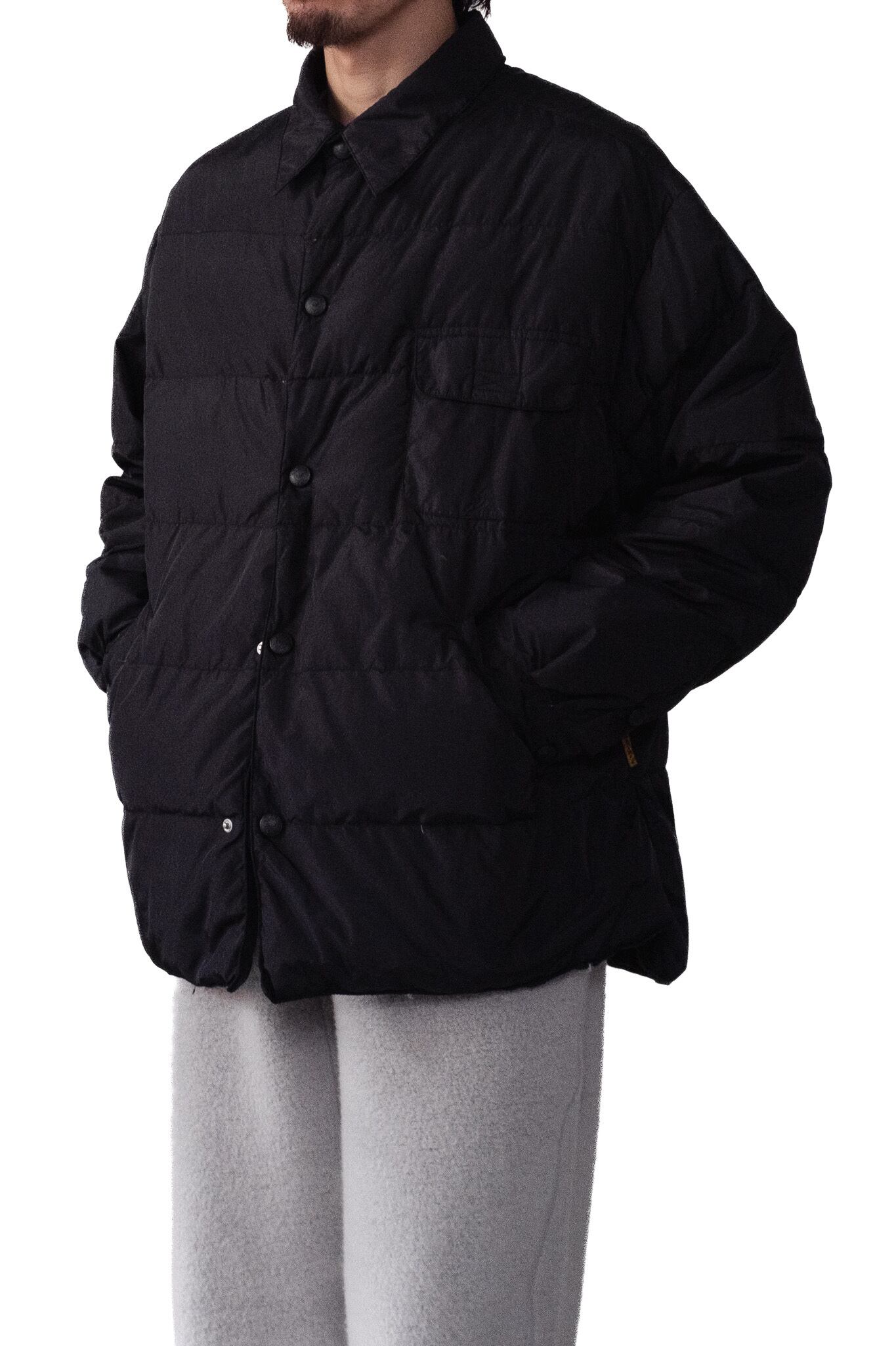 Around 2000's] “ARMANI JEANS” Nylon Down Trucker Jacket （Made by