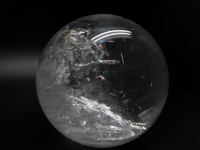 【送料無料】【高品質】約13cmブラジル産天然レインボー水晶玉