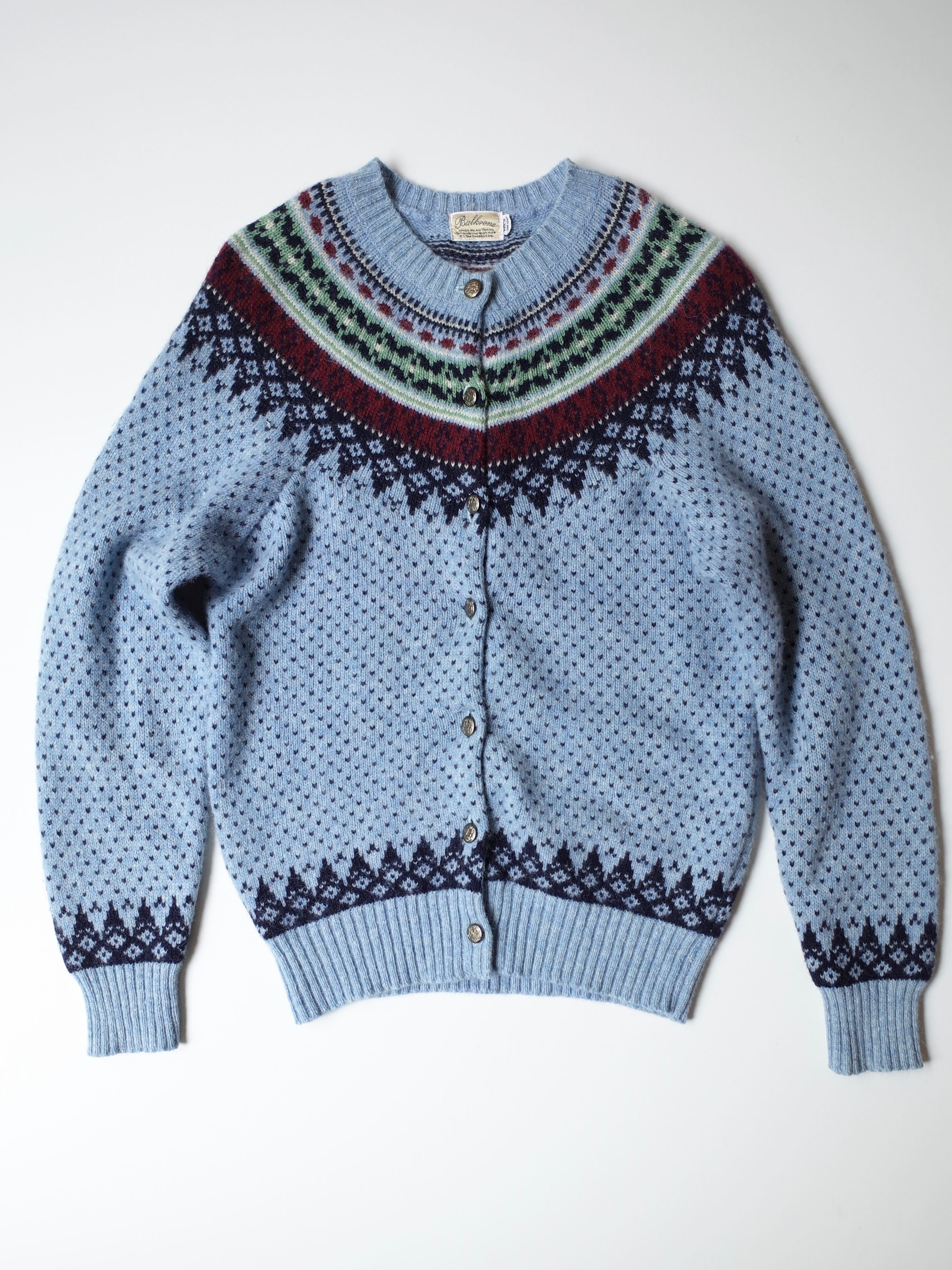 80s Nordic knit cardigan