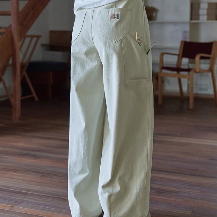 サイドポケット ワイド フルレングス パンツ L1083