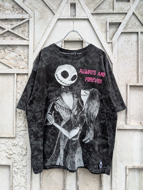"THE NIGHTMARE BEFORE CHRISTMAS" print  tie-dye tee