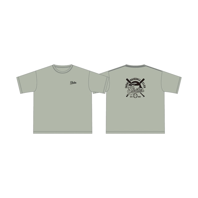 《ビッグシルエット》ビッグロゴ コットンTシャツ（セージグリーン）