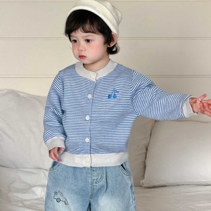 【BABY&KID】ブルーボーダーカーディガン