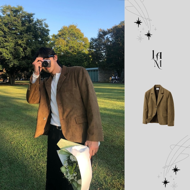Ligne Signature Suede Blazer [Camel]