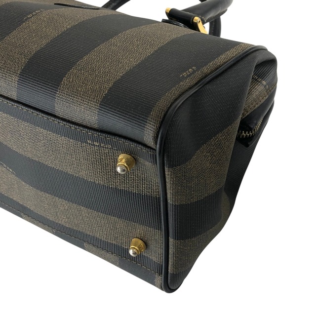 FENDI フェンディ ペカン ハンドバッグ ブラック FFロゴ PVC 2way ミニボストン vintage ヴィンテージ オールド 3d83yd