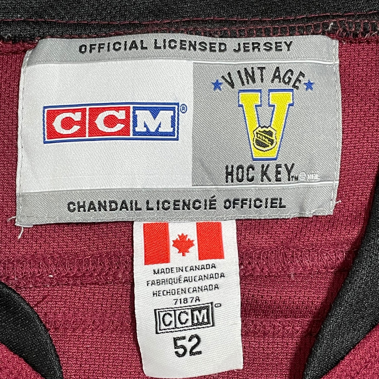 【CCM】カナダ製 NHL コロラドアバランチ オフィシャル アイスホッケー ゲームシャツ COLORAD AVALANCHE VINTAGE HOCKEY メッシュ 刺繍 ナンバリング 33 バックネーム ビッグシルエット Officiel US古着