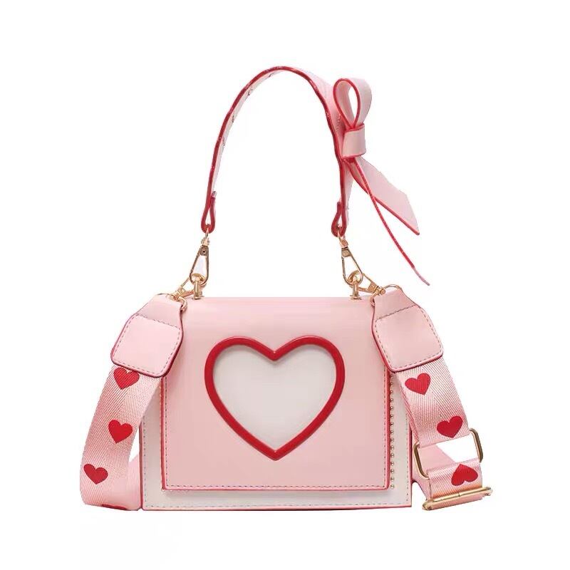 perry patchwork hearts mini bag ショルダーバッグ レザー スエード レッド ピンクパープル マルチカラー ハート