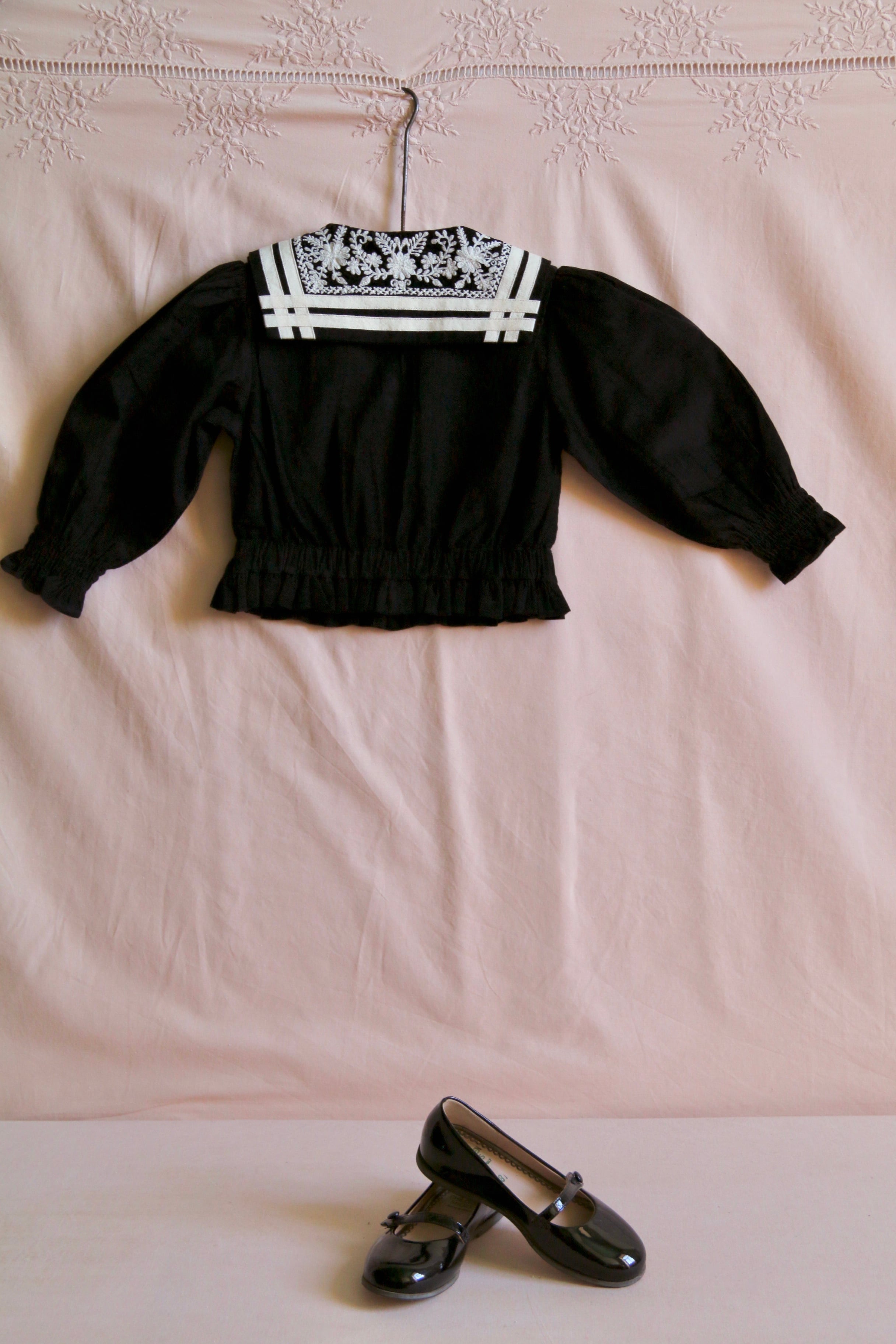 Bonjour diary ブラウス　8Y BONJOUR DIARY Sailor blouse black baby cord 8-12y *10/3(金