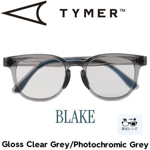 TYMER タイマー BLAKE ブレイク Gloss Clear Grey/Photochromic Grey 調光レンズ サングラス TY101-GCG-PGY 日本代理店正規品