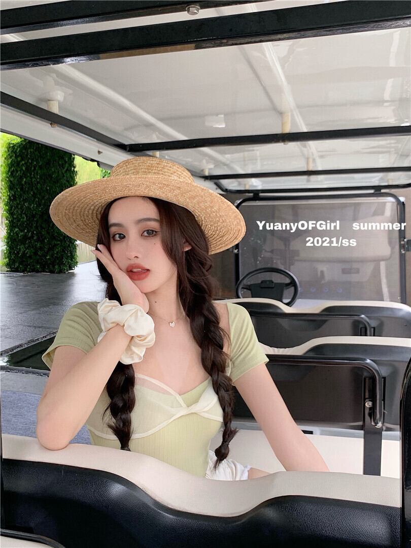 Tシャツ サマーショートリボントップス 夏物 ピュア ブラックストロベリース50279191556