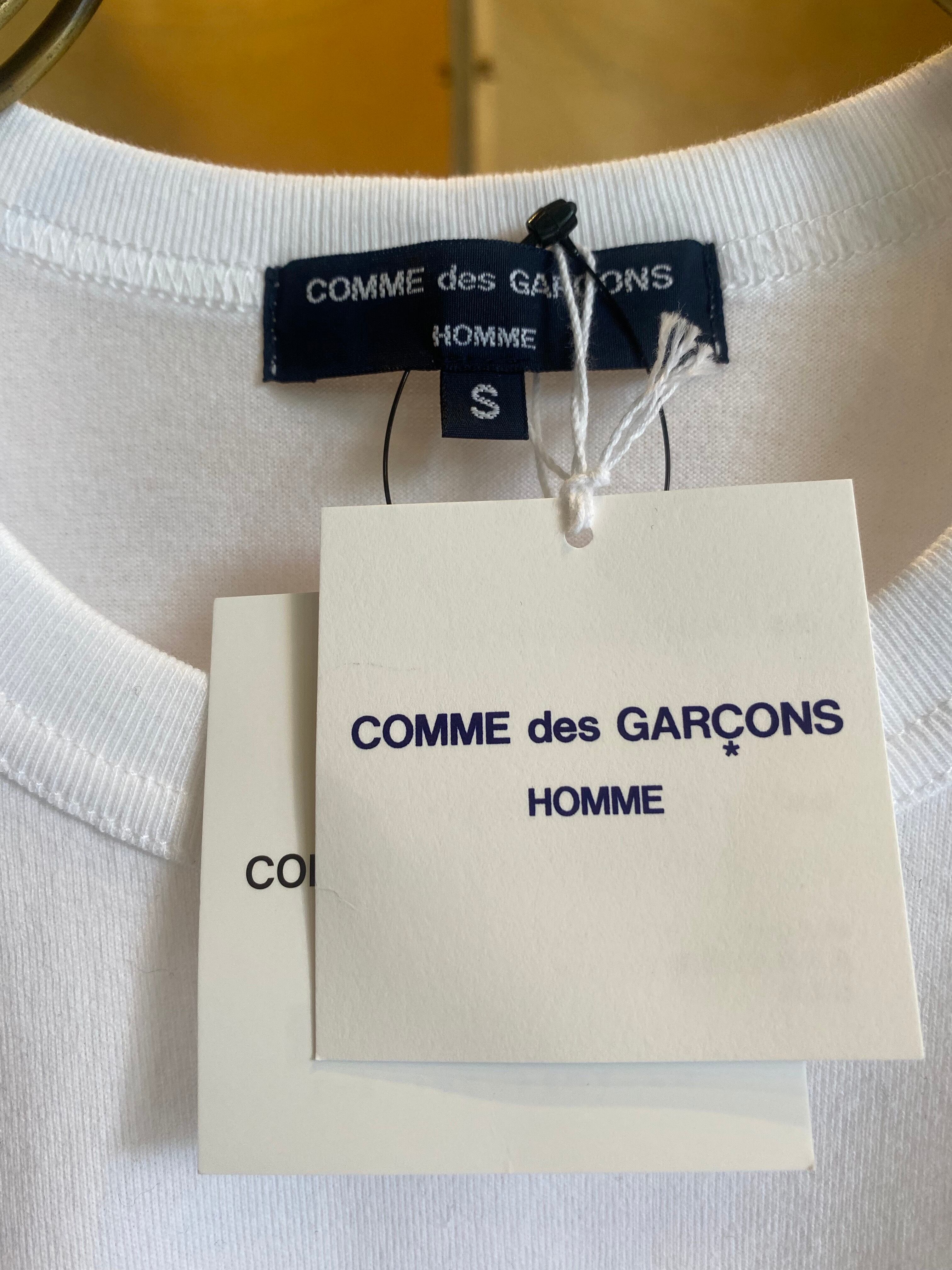 COMME des GARCONS HOMME 綿天竺 製品プリント ロゴTシャツ(WHITE) | SIX6