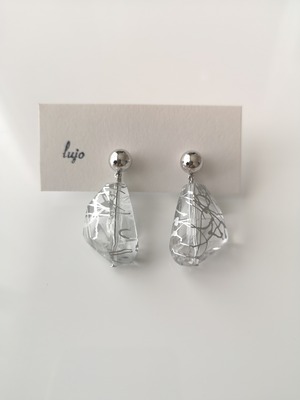 mat clear earring