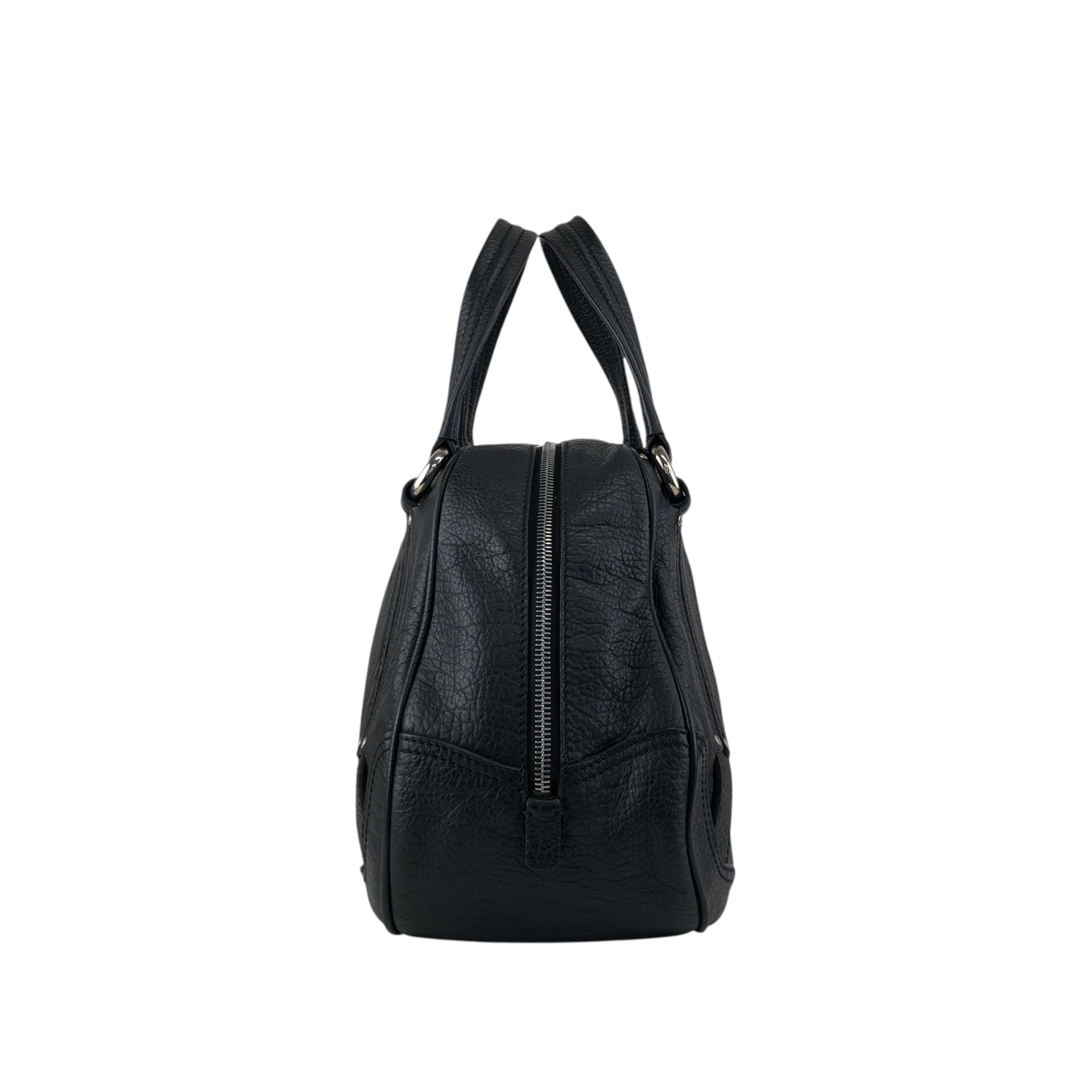 CELINE セリーヌ ハンドバッグ ブラック ブラゾン型押し レザー ミニ